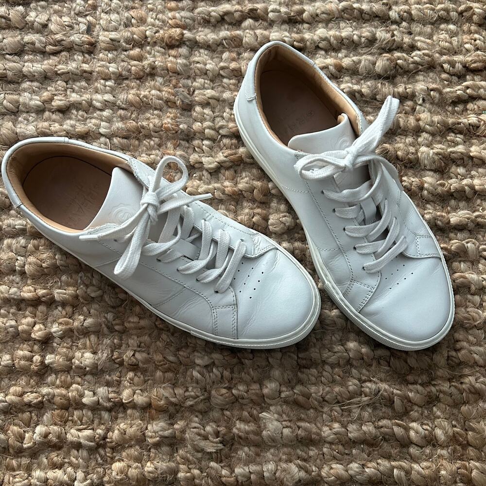Greats Brooklyn Leather Sneakers White Women’s 8.5 EU 38.5 Made in Italy EUC